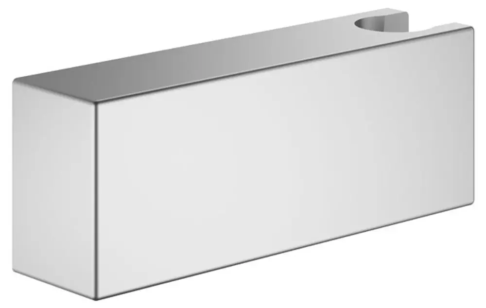 Keuco Schlauchanschluss mit Wandhalter aus Aluminium, rechteckige Form, geeignet für Sanitärinstallationen, einfache Montage.